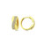 14k Yellow Gold 5mm Cubic Zirconia Huggies Earring 15mm