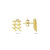 14k Yellow Gold 7mm Aquarius Zodiac Earrings