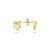 14k Yellow Gold 7mm Virgo Zodiac Earrings