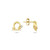 14k Yellow Gold 7mm Libra Zodiac Earrings