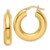 14K Yellow Gold 6.0mm By 40mm wide High Polished Hoop Earrings