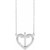 Sterling Silver Natural Diamond Heart & Cross Necklace 0.015 ct.  18 Inches