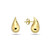 14k Yellow Gold Drop-Shaped Teardrop Earrings 25mm