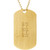 18k Yellow Gold Heavy Satin Finish Dog Tag Pendant 47mm x 25mm