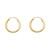 14k Yellow Gold 2mm Endless Polished  Hoop Earrings 15mm Diameter