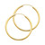 14k Yellow Gold 2mm Endless Polished  Hoop Earrings 30mm Diameter