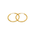 14k Yellow Gold 2mm Endless Polished  Hoop Earrings 50mm Diameter