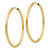 14k Yellow Gold 2mm Endless Polished  Hoop Earrings 50mm Diameter