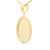 14k Yellow Gold OVAL Shaped San Judas (st. Jude) Pendant  30mm X 38mm