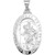 14kt White Gold 15x11mm Oval Saint Christopher Medal