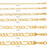 10k Gold 4.5mm Open Figaro Bracelet 8 Inches