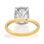 18K and Platinum GIA Certified 2.70ct Cushion Diamond Solitaire Ring