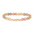 14K Tri-Color Gold Infinity Link Bracelet - 7 Inch, 6.4mm Wide