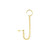 14K Gold Triple D/C Bead Chain Single Drop Earring with Ear Cuff
