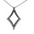 14K White Gold Rhombus-Shaped Pendent with  1.5ct. Diamond