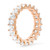 18k Rose Gold Emerald Cut  Diamond Eternity Band 4.5 Ct Size 6.5