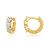 14K Yellow Gold 0.75 ct. Natural Diamond Huggie Hoop Earrings