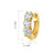 14K Yellow Gold 0.75 ct. Natural Diamond Huggie Hoop Earrings