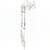 14K White Gold Elegant White Gold Dangle Earrings with Round Brilliant-Cut Natural Diamonds