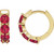 14K Yellow Gold 0.65 ct. Lab Grown, Sapphire, Ruby, Emerald, or Diamond Huggie Hoop Earrings