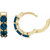 14K Yellow Gold 0.65 ct. Lab Grown, Sapphire, Ruby, Emerald, or Diamond Huggie Hoop Earrings