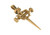 14K Yellow Gold Nail Cross with Crown of Thorns  Pendant 22mm x 43mm