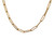 14k Yellow Gold 3.5mm Alternating Paper Clip Bracelet 7.5  Inches