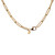 14k Yellow Gold 3.5mm Alternating Paper Clip Bracelet 7.5  Inches