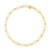 14k Yellow Gold 3.5mm Alternating Paper Clip Bracelet 7.5  Inches