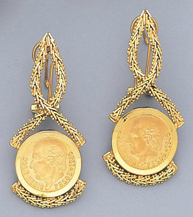 Coin Drop Earrings Coin Hoop Earrings Tiny Coin Earrings Ancient Coin  Jewelry - Shop CoinsRingsUkraine Earrings & Clip-ons - Pinkoi