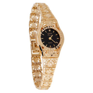 14k Gold ladies 21mm Filigree Pattern Watch | SARRAF.COM