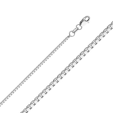 14k Yellow Gold 1.0mm Box Chain. Available in sizes 7 or 8