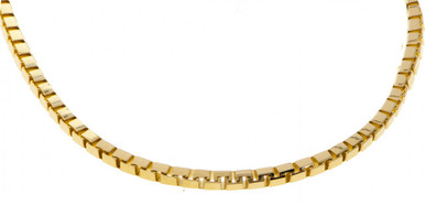 14k Gold 3.5mm Box Chain 22 Inches| Sarraf.com