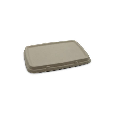 Rectangular Bagasse Lid To Fit 600ml And 950ml NaturalPac Trays