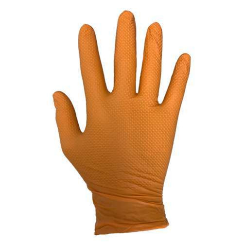 Orange Grip Nitrile Gloves