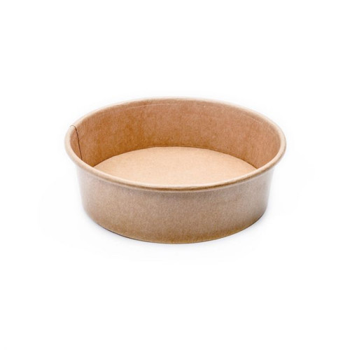 500ml Round Paperboard Salad Bowl KRAFT