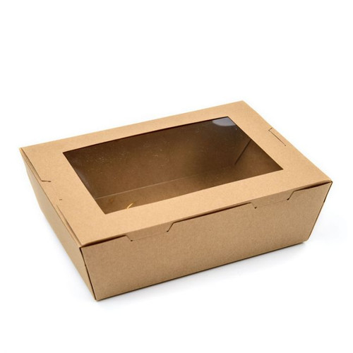 Large Salad Container With Window Kraft