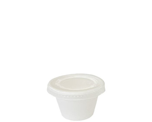 Compostable 4oz Portion Sauce Pots with Lids 900pcs