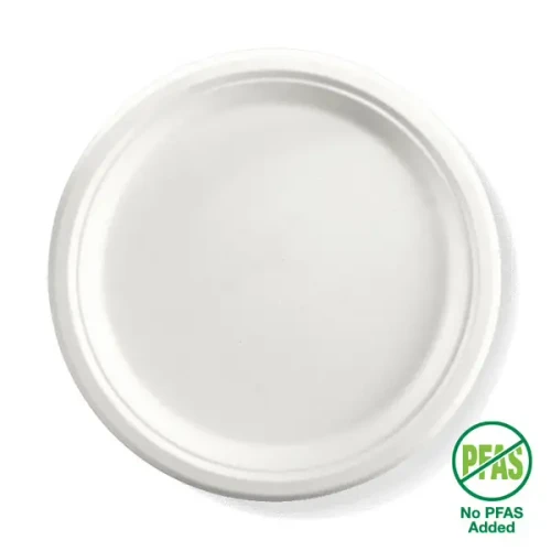 10" White Round BioCane Plates
