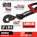 1.5" UTV Wheel Lasso Tie-Down (2 Pack) - Black
