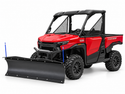 Honda Pioneer 1000 vehicle shown with a KFI snow plow. Vehicle not included. Photo illustrates installation; choose your model, blade and upgrades in the builder.