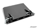 Underside of the SuperATV-bumper plow mount with quick-connect pins.