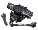 Optional KFI Assault AS-50X 5000 lb standard winch. Winch and matched mount are included only when selected.