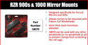 Seizmik RZR Pursuit Mirror Mounts