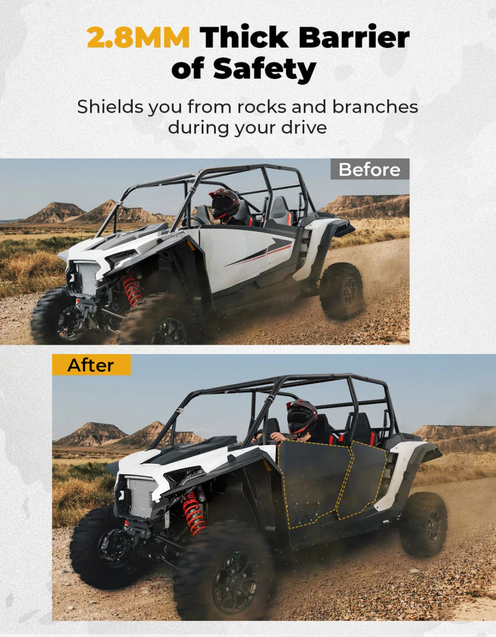 Polaris RZR XP 4 1000 Aluminum Half Doors | UTV Direct