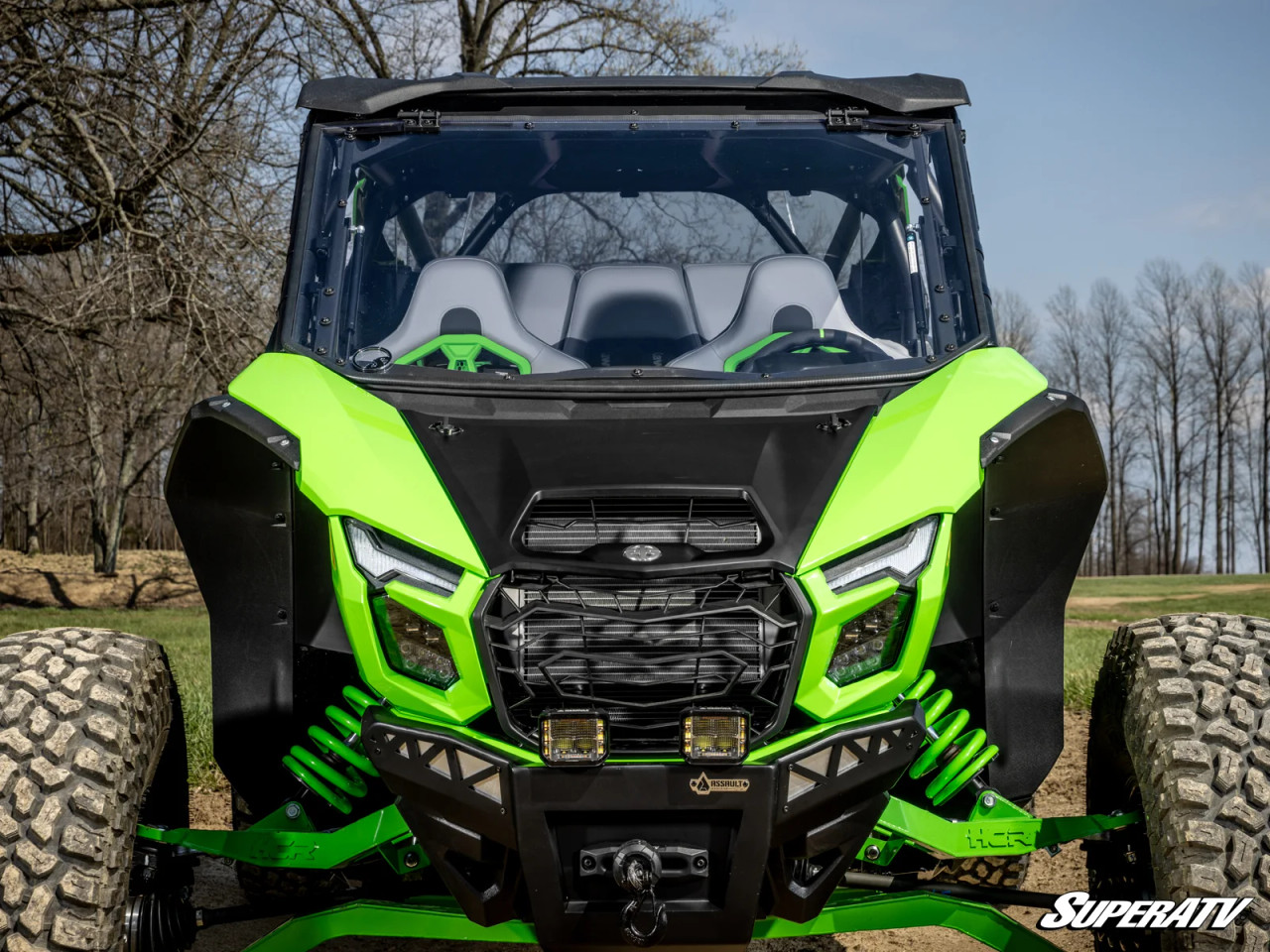 Kawasaki Teryx H2 Scratch-Resistant Flip Windshield | UTV DIRECT