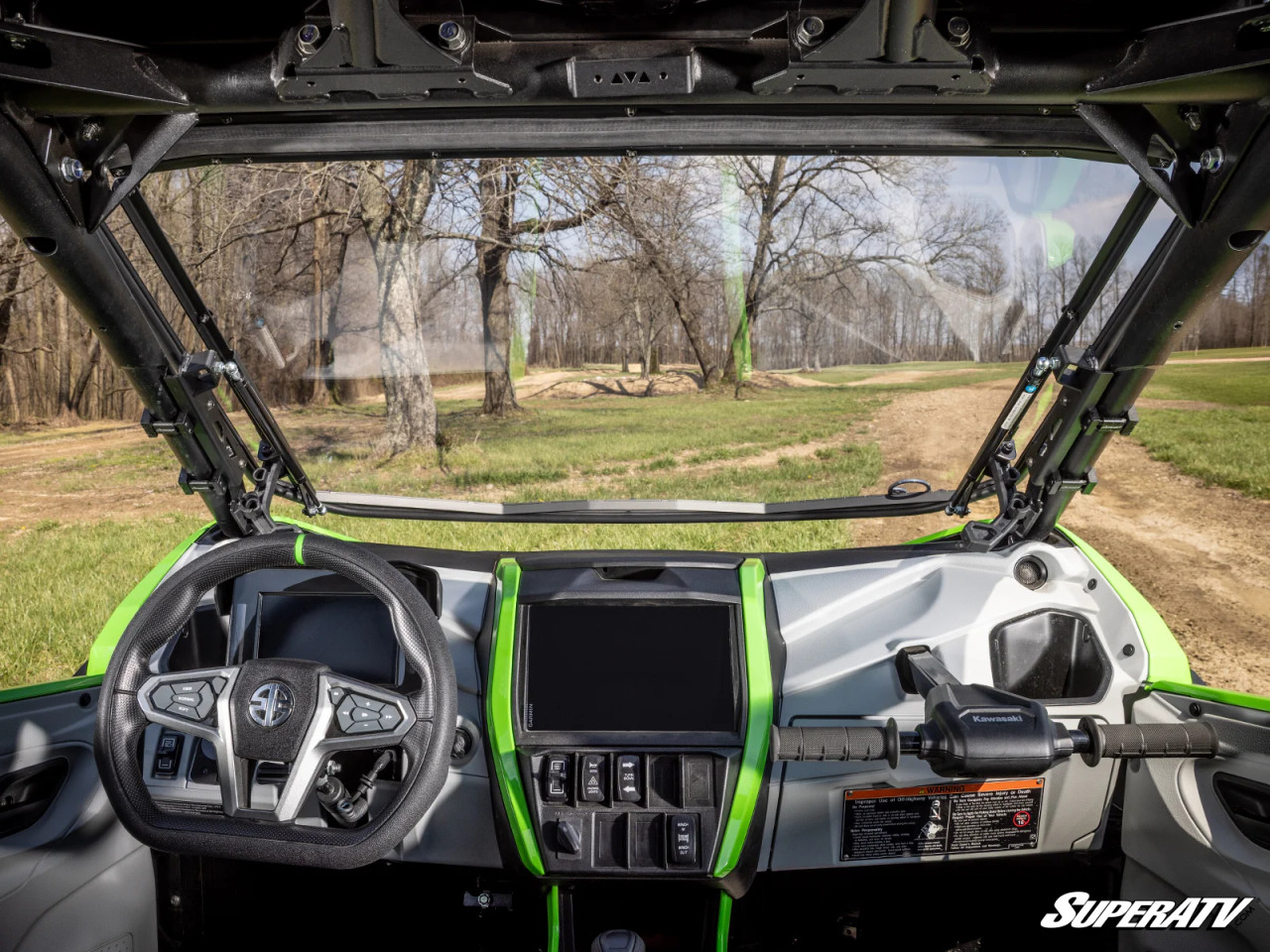 Kawasaki Teryx H2 Scratch-Resistant Flip Windshield | UTV DIRECT