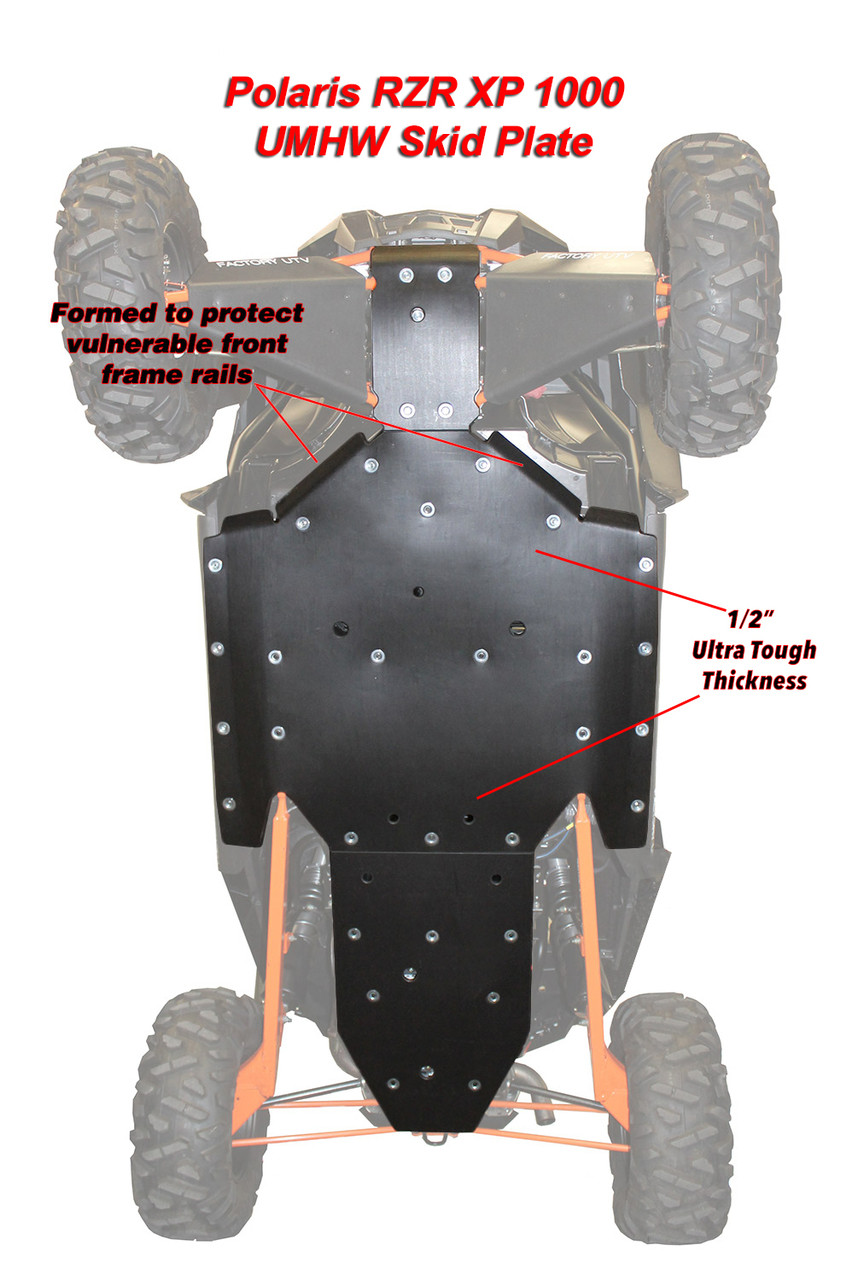 RZR XP 1000 Full Skid Plate (1/2 inch UHMW) UTV Direct