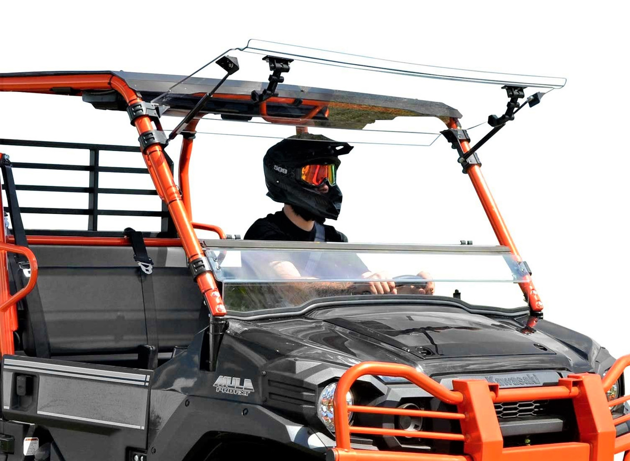 Kawasaki Mule Pro FXT Scratch Resistant Flip Windshield | UTV Direct