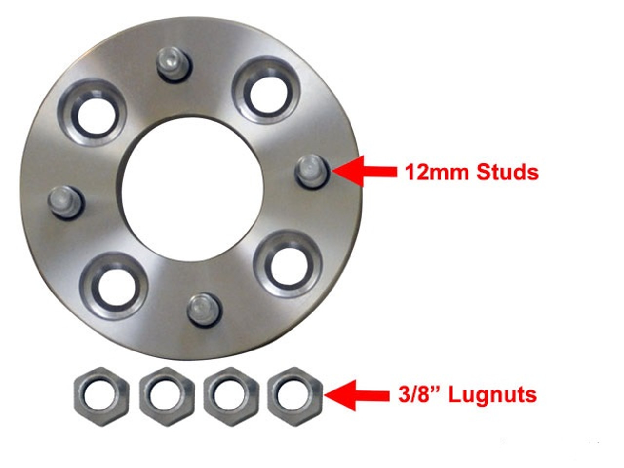 Wheel Adapters for Polaris 3/8" Studs to Polaris 12mm Wheels UTV Direct
